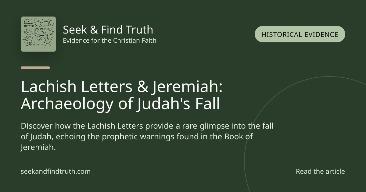 Lachish Letters & Jeremiah: Archaeology of Judah's Fall