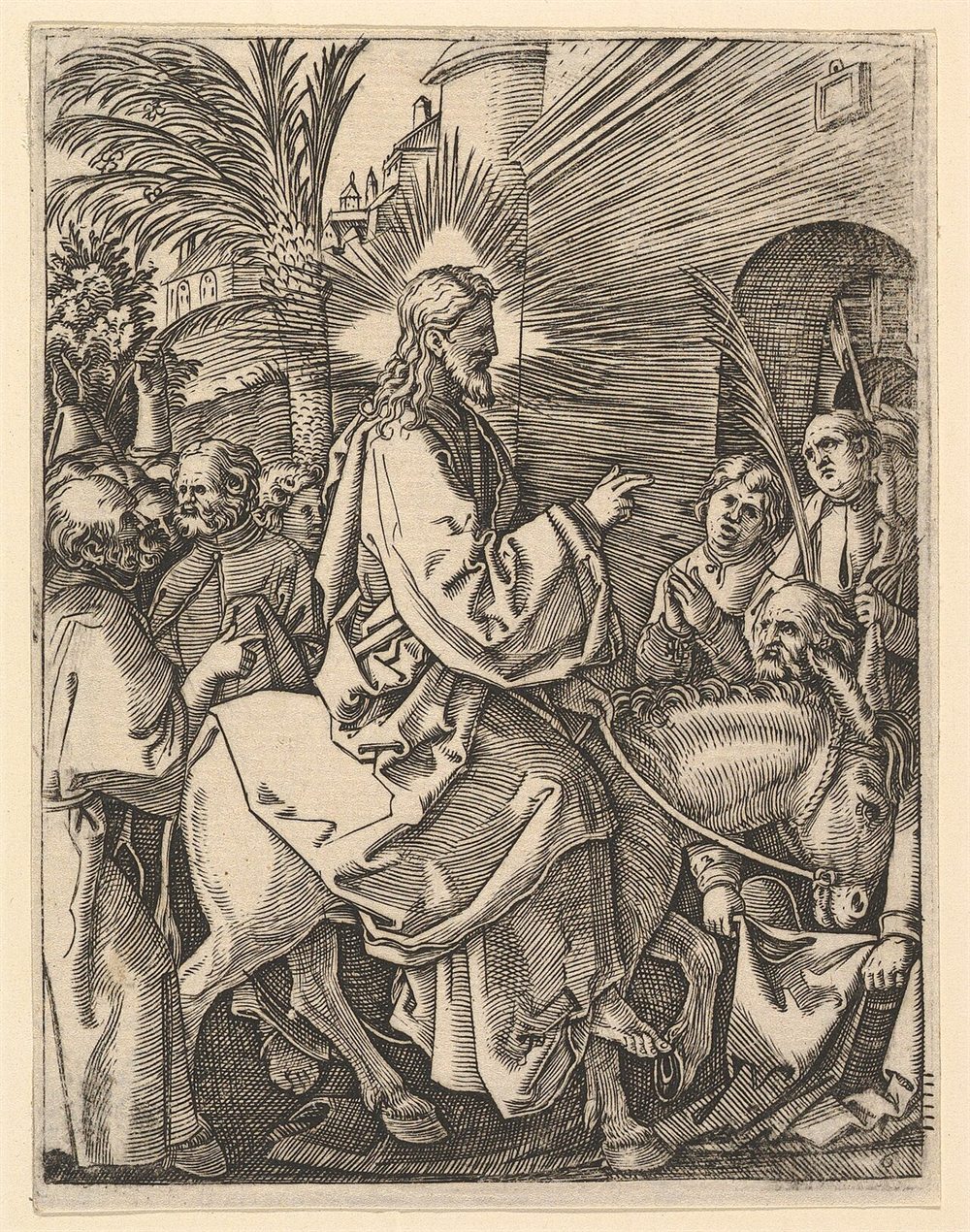 Entry into Jerusalem print by Marcantonio Raimondi after Albrecht Durer