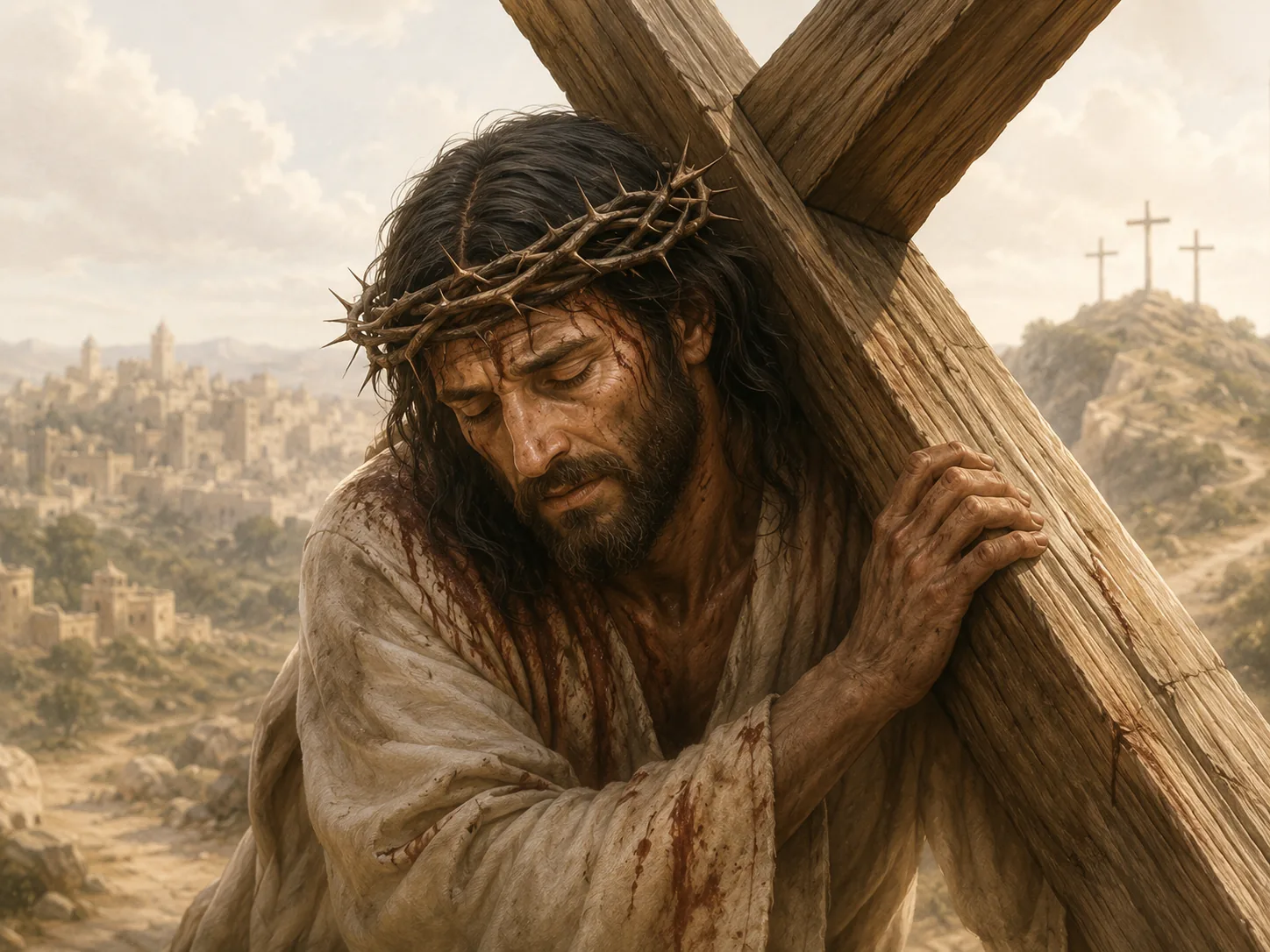 Jesus carrying the cross