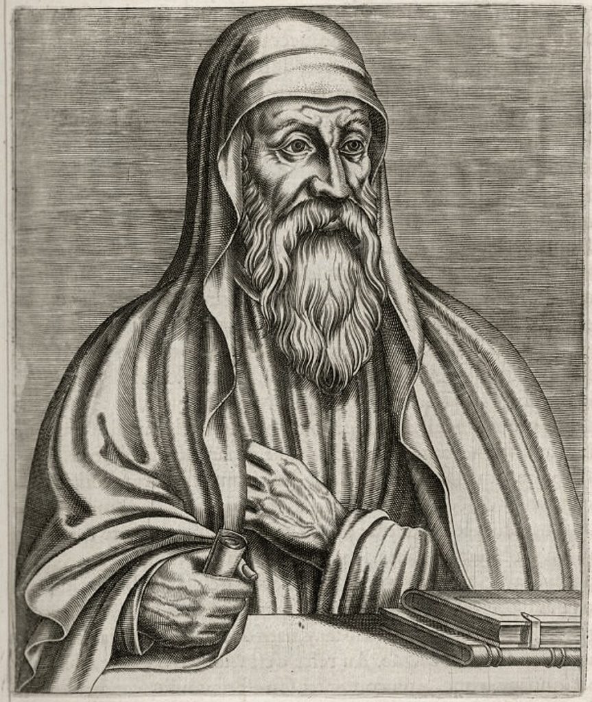Portrait of Origen, early Christian theologian and defender of Christianity.